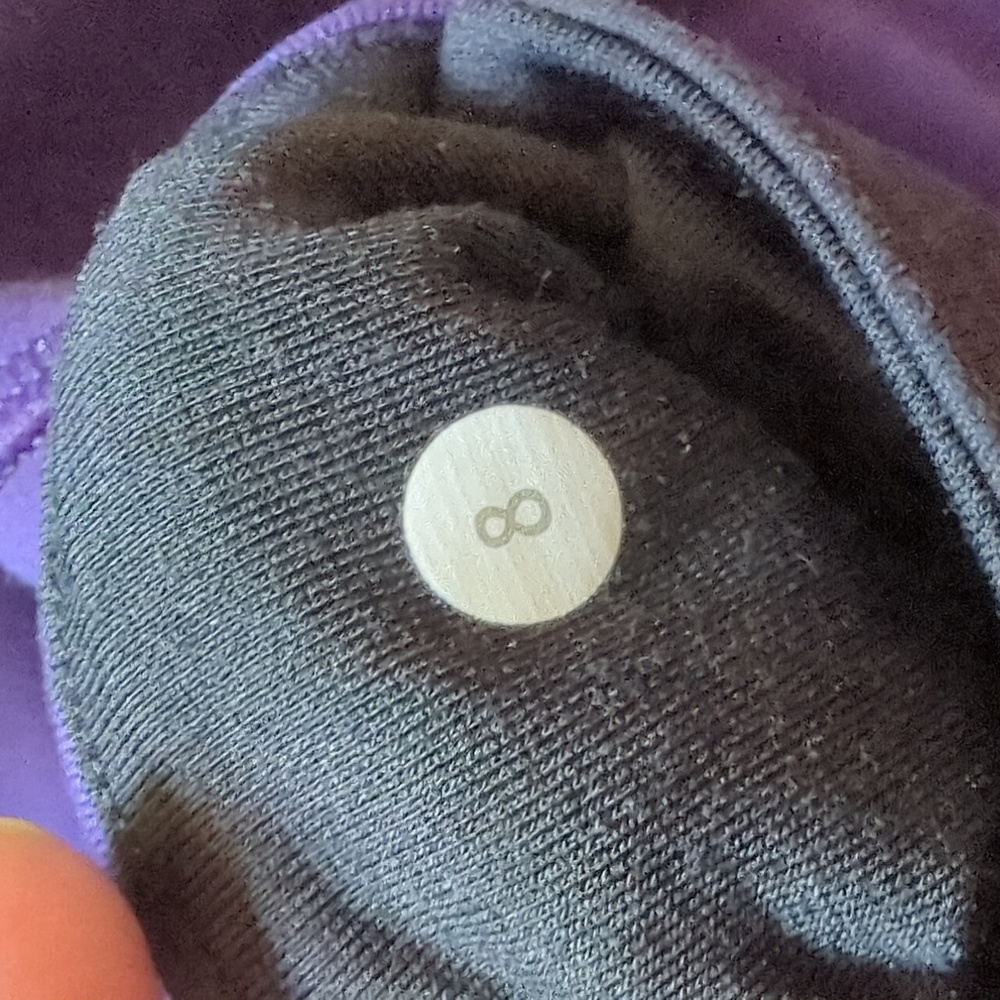 LULULEMON I Purple and Black Reversible Capri Workout Yoga Running Leggings, 8 - Picture 10 of 15